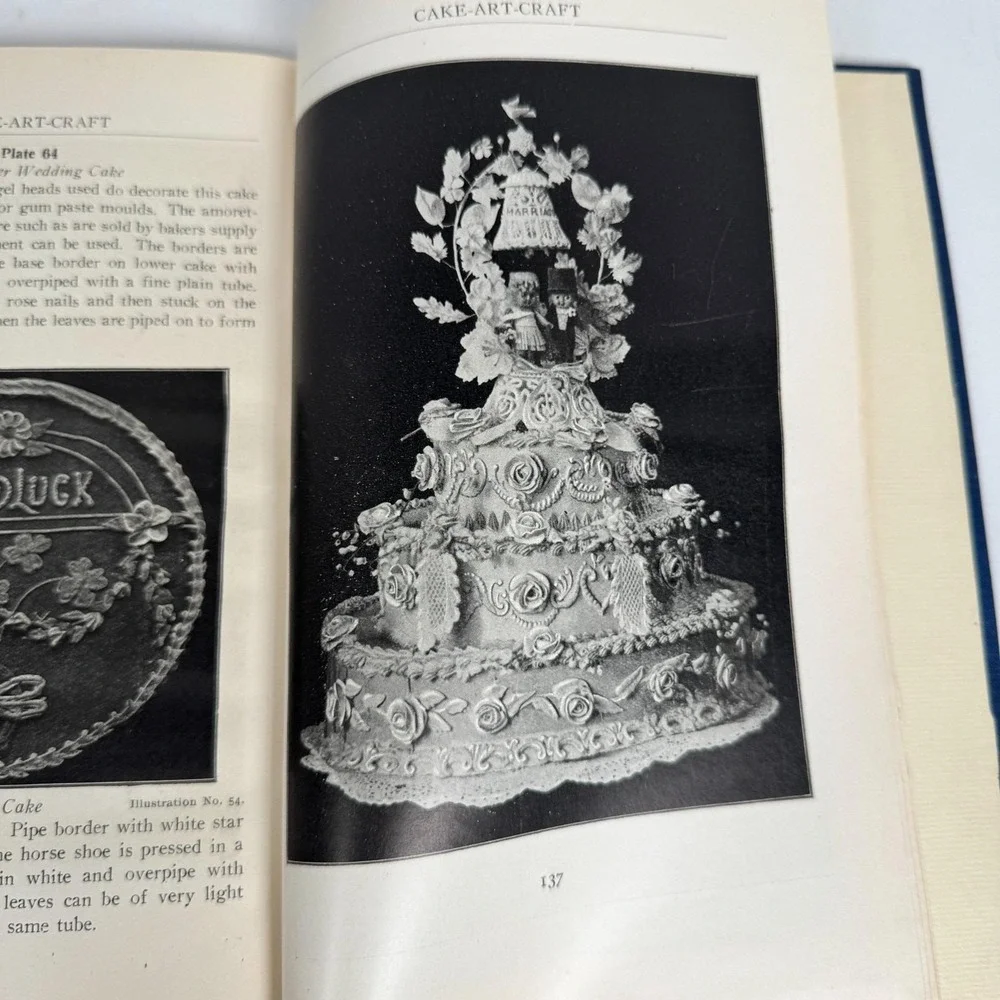 Cake Art Craft Decorating Design And Instructions Fred Bauer 1924 Hardcover Book
